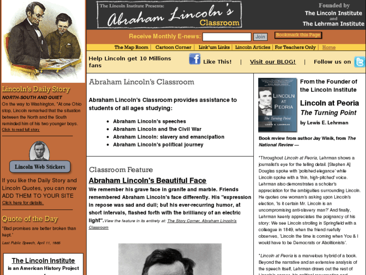 www.abrahamlincolnsclassroom.com