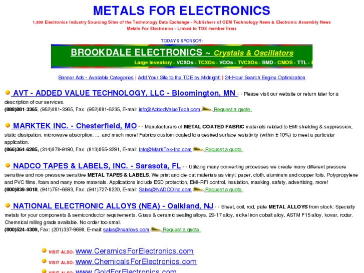 www.metalsforelectronics.com