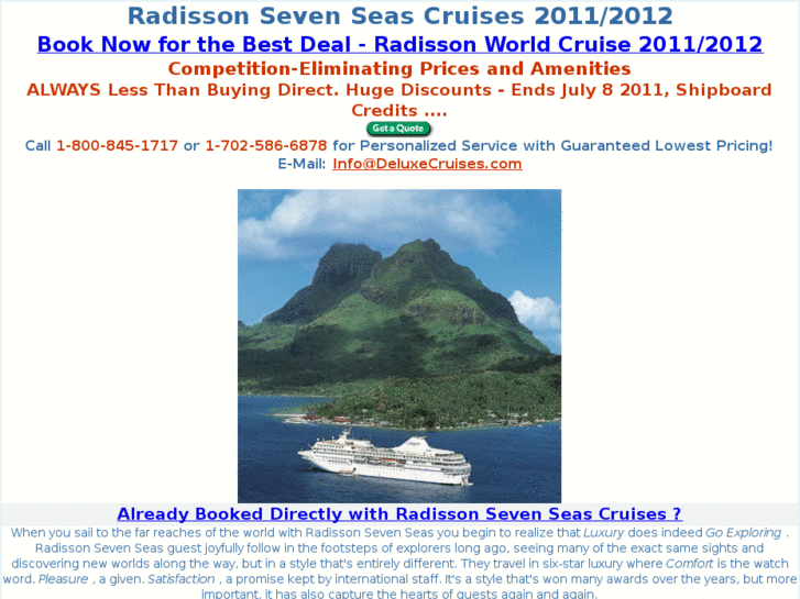 www.justradissoncruises.com