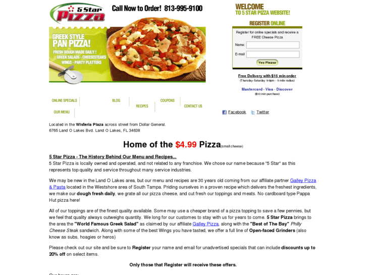 www.5starpizzaonline.com