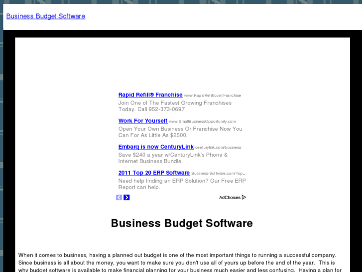 www.businessbudgetsoftware.com