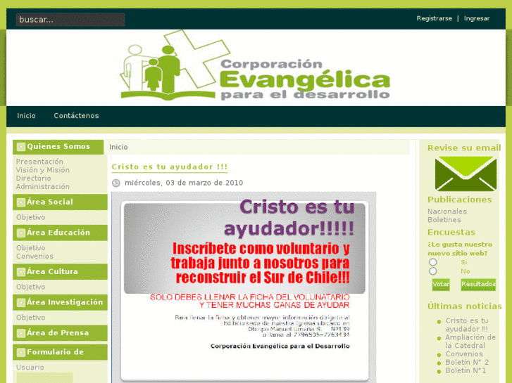 www.corporacionevangelica.cl