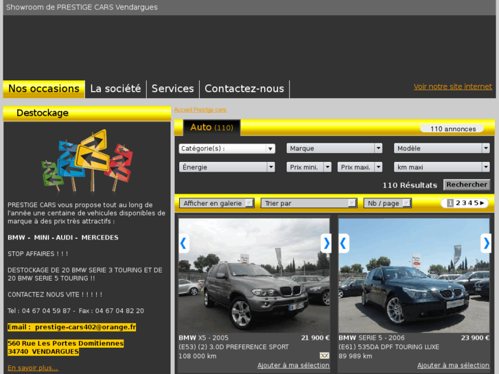 PRESTIGE CARS auto d' occasion à VENDARGUES Concessionnaire VENDARGUES