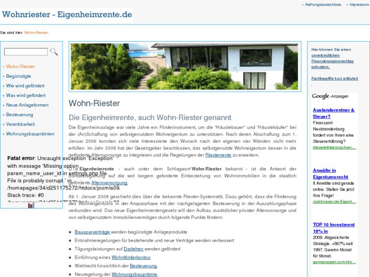 www.wohnriester-eigenheimrente.de