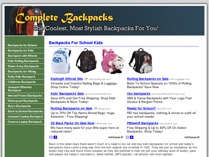 www.completebackpacks.com