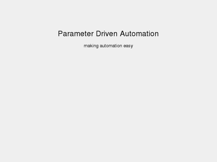 www.parameterdrivenarchitecture.com