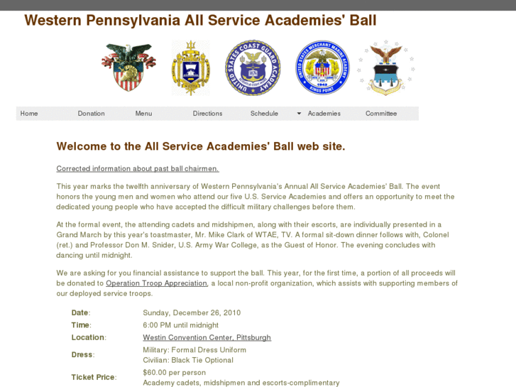 www.wpaserviceacademiesball.com