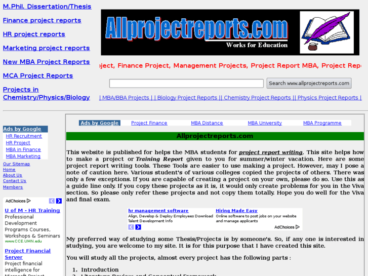 www.allprojectreports.com