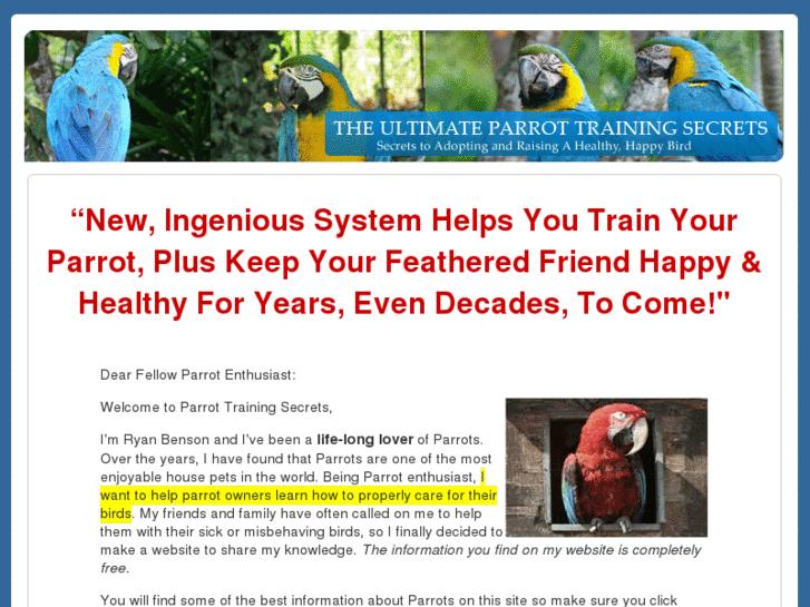 www.parrottrainingsecret.com