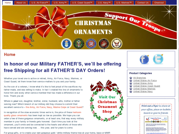 www.supportourtroopsornaments.com