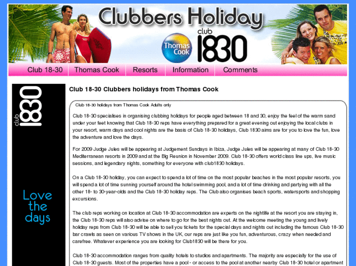 www.clubbersholiday.co.uk