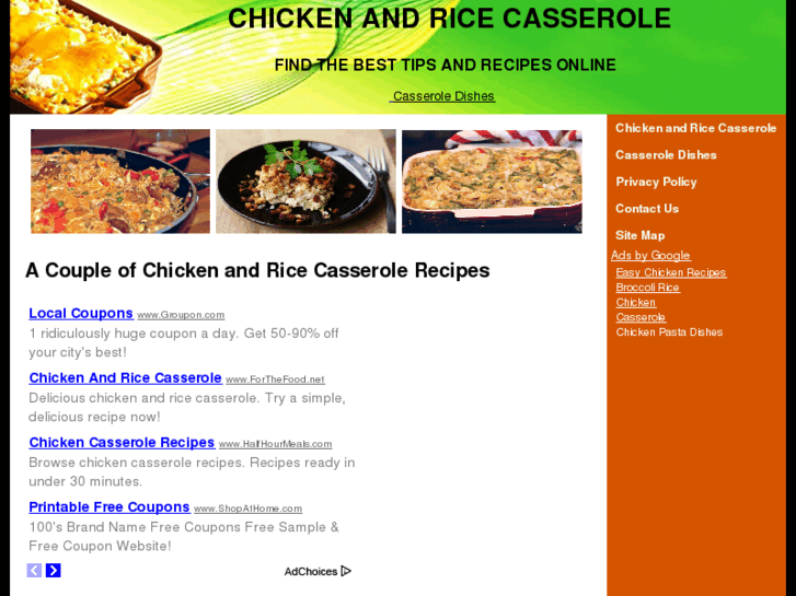 www.chickenandricecasserole.net