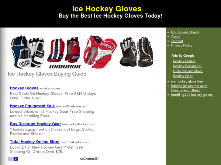 www.icehockeygloves.org