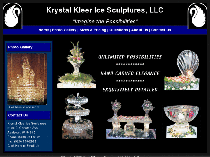 www.krystalkleericesculptures.com