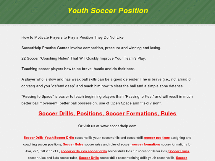 www.youthsoccerposition.com