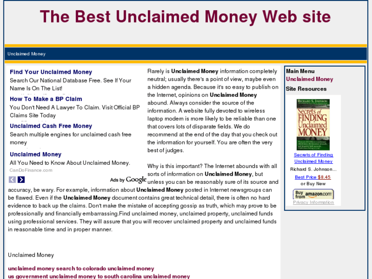 www.claim-unclaimed-money.com