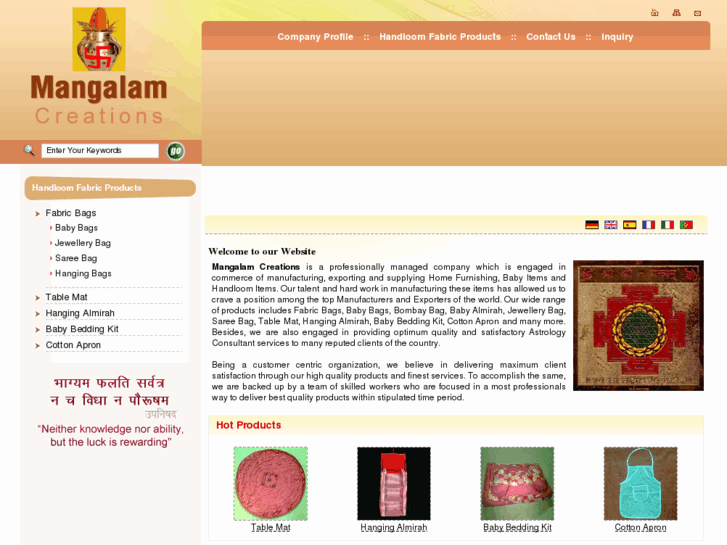 www.mangalamcreations.com