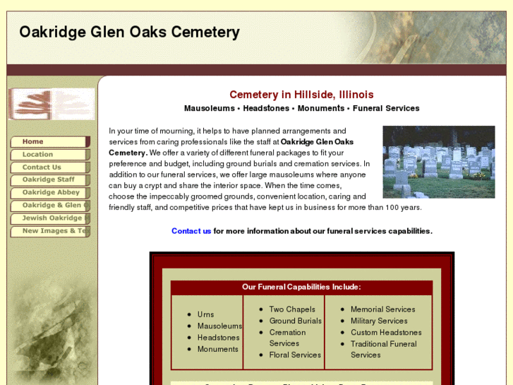 www.oakridgeglenoakscemetery.com