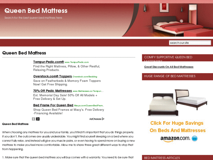 www.queenbedmattress.net