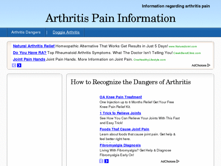 www.arthritispaininformation.com