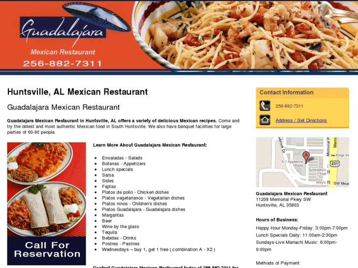 www.guadalajaramexicanrestauranthsv.com