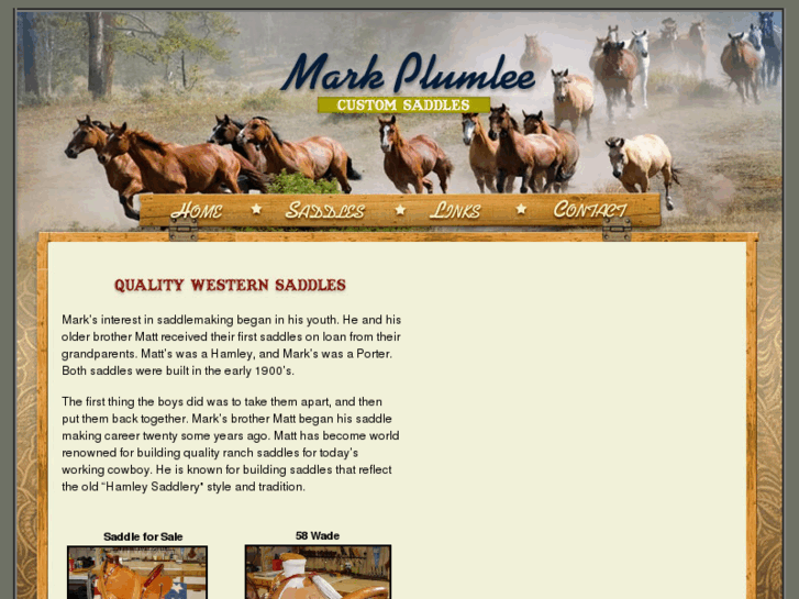 www.markplumleecustomsaddles.com