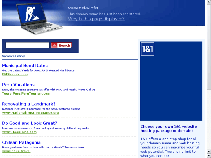 Vacancia.Info: Web hosting, domain name registration and web services by 1&...