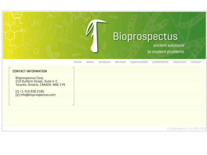 www.bioprospectus.com