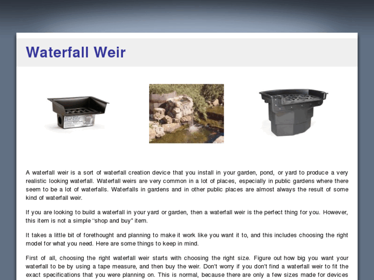 www.waterfallweir.com