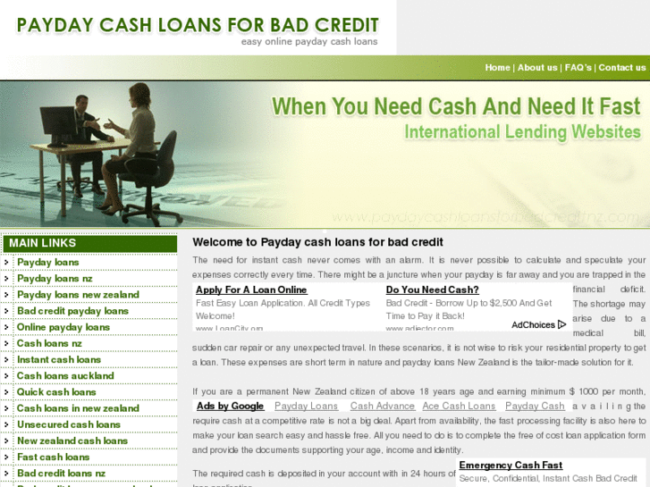 www.paydaycashloansbadcreditnz.com