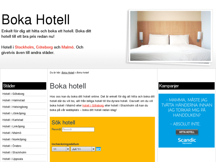 www.bokningavhotell.se