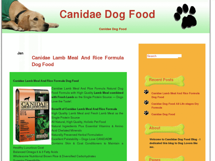 www.canidaedogfood.net