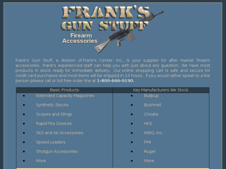 www.franksgunstuff.com