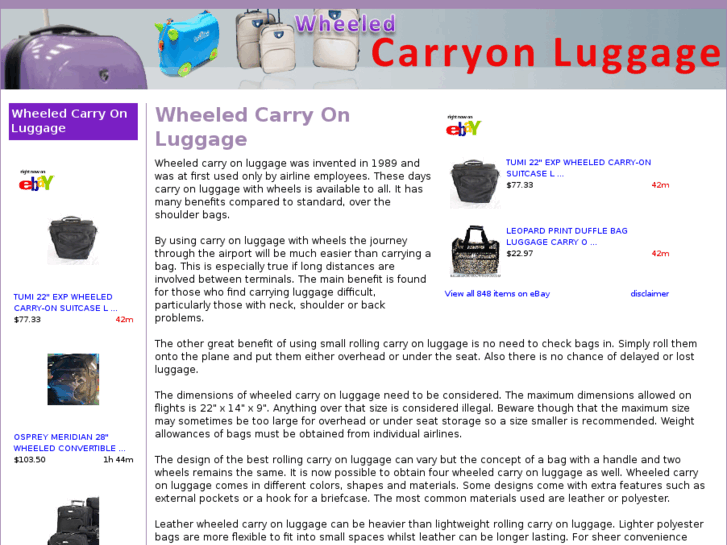 www.wheeledcarryonluggage.net