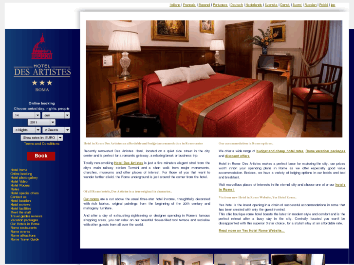 www.hoteldesartistes.com