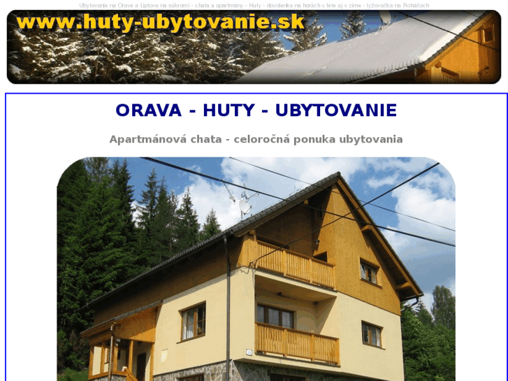 www.huty-ubytovanie.sk