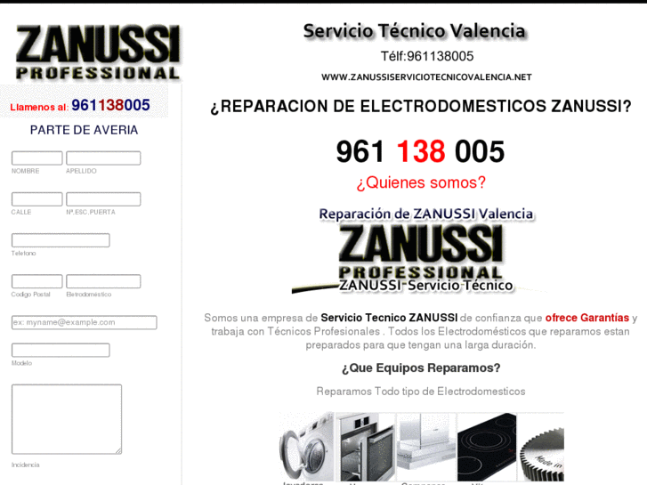 www.zanussiserviciotecnicovalencia.net