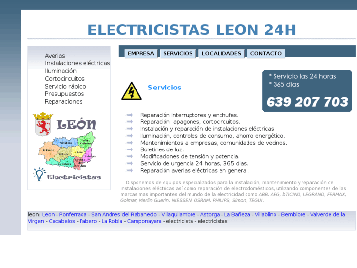 www.electricistas-leon.es