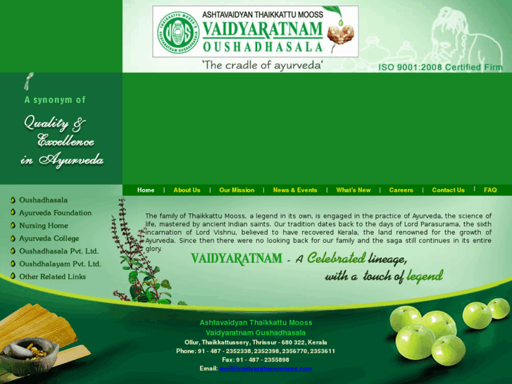 www.vaidyaratnam.com