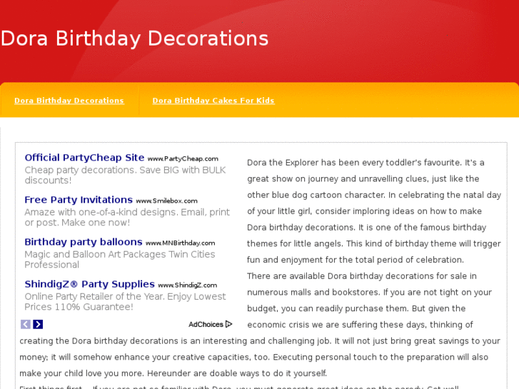 www.dorabirthdaydecorations.com