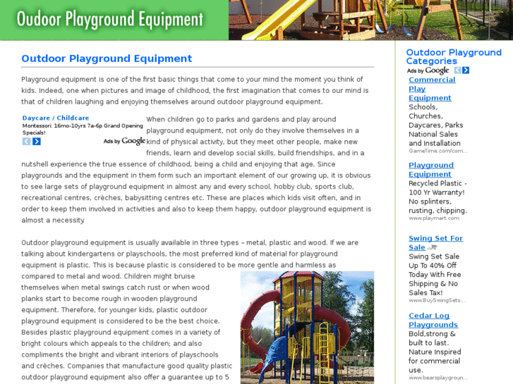 www.outdoorplaygroundequipment.org