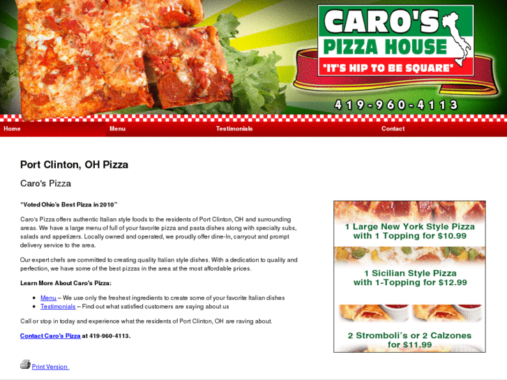 www.carospizza.com