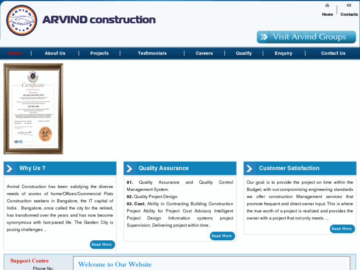 www.arvindconstruction.com