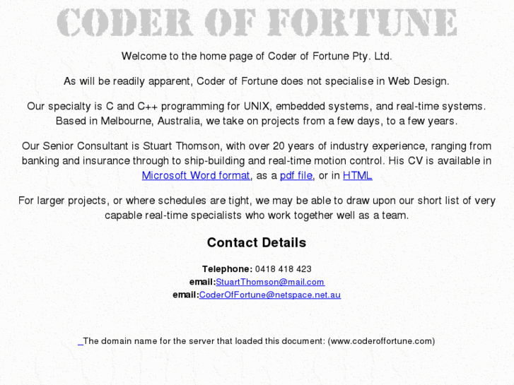 www.coderoffortune.com