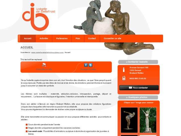 www.isabelle-debellefroid-sculpteur.com