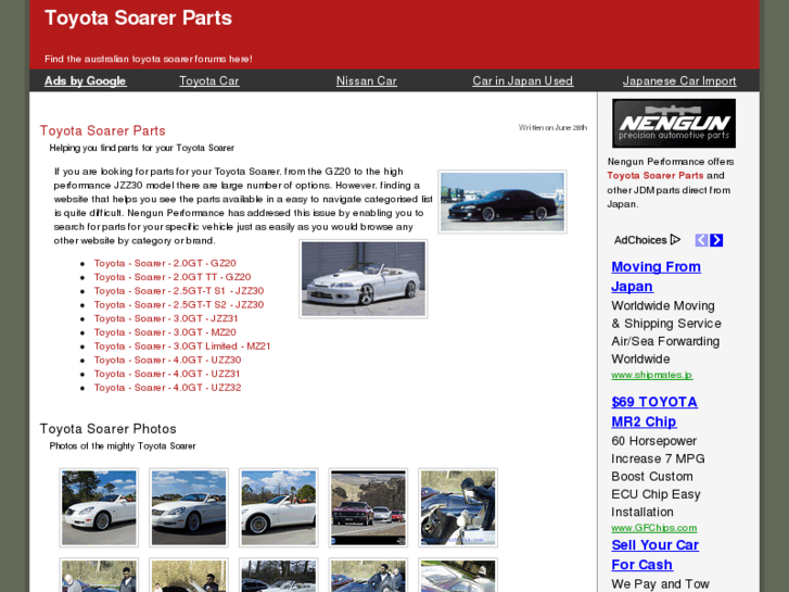 www.toyota-soarer-parts.com