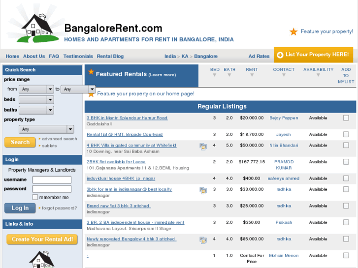www.bangalorerent.com