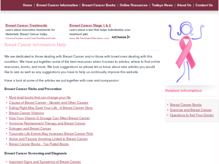 www.breastcancerinformationhelp.com