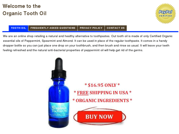 www.organictoothoil.net