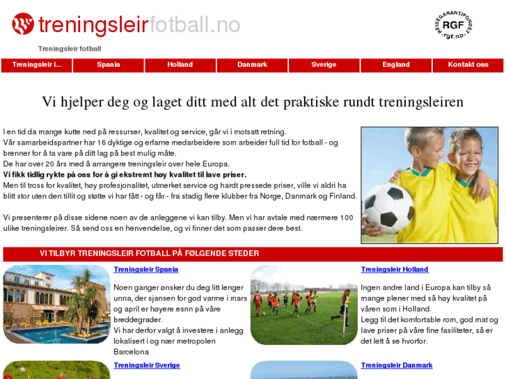 www.treningsleir-fotball.no